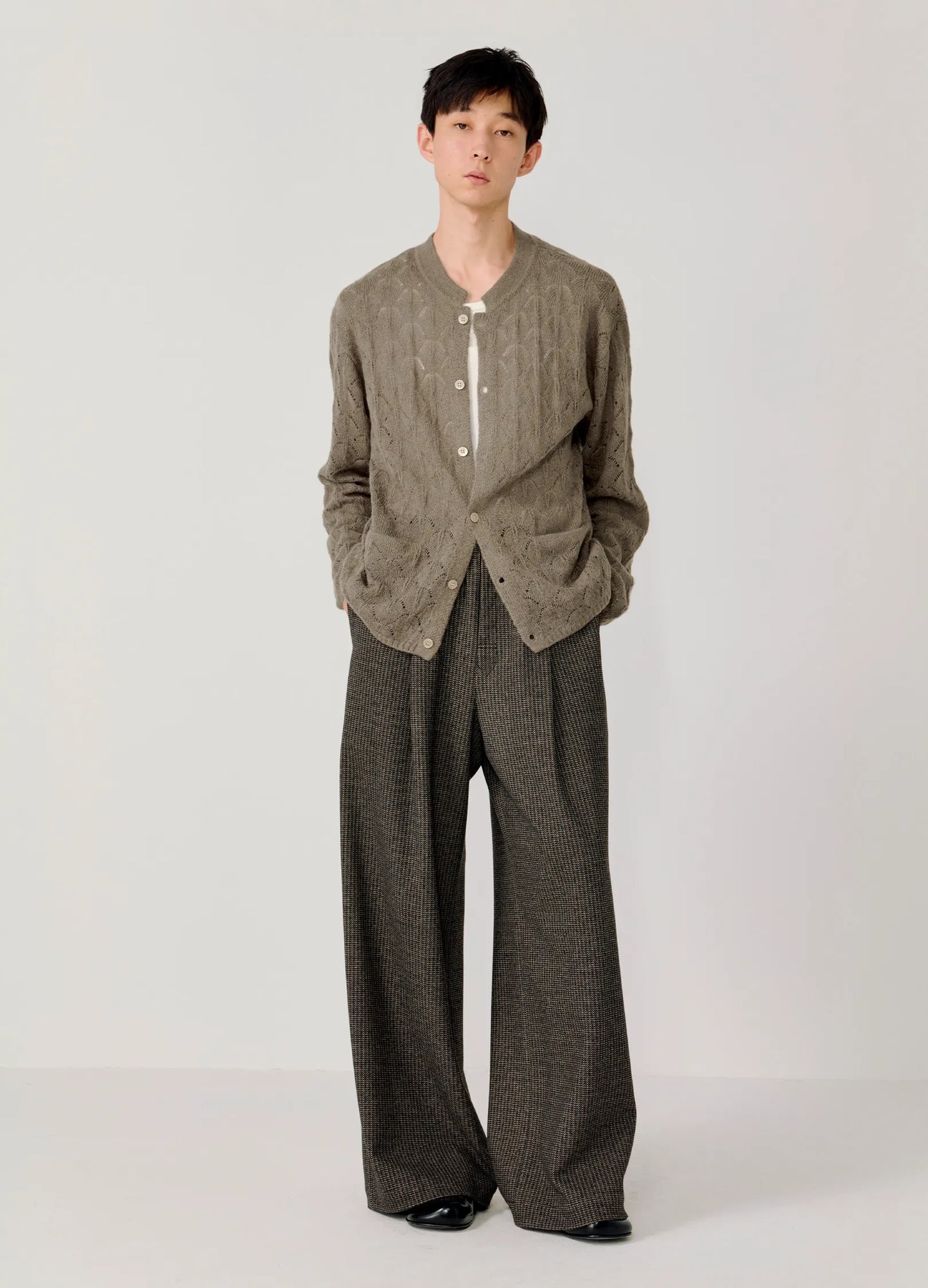 Pattern Wool Cardigan