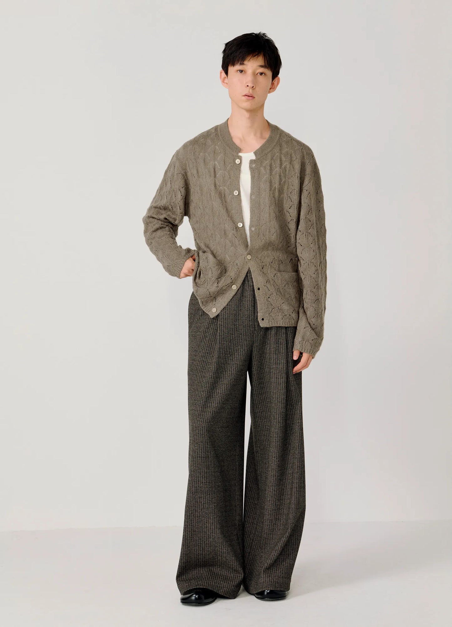 Pattern Wool Cardigan