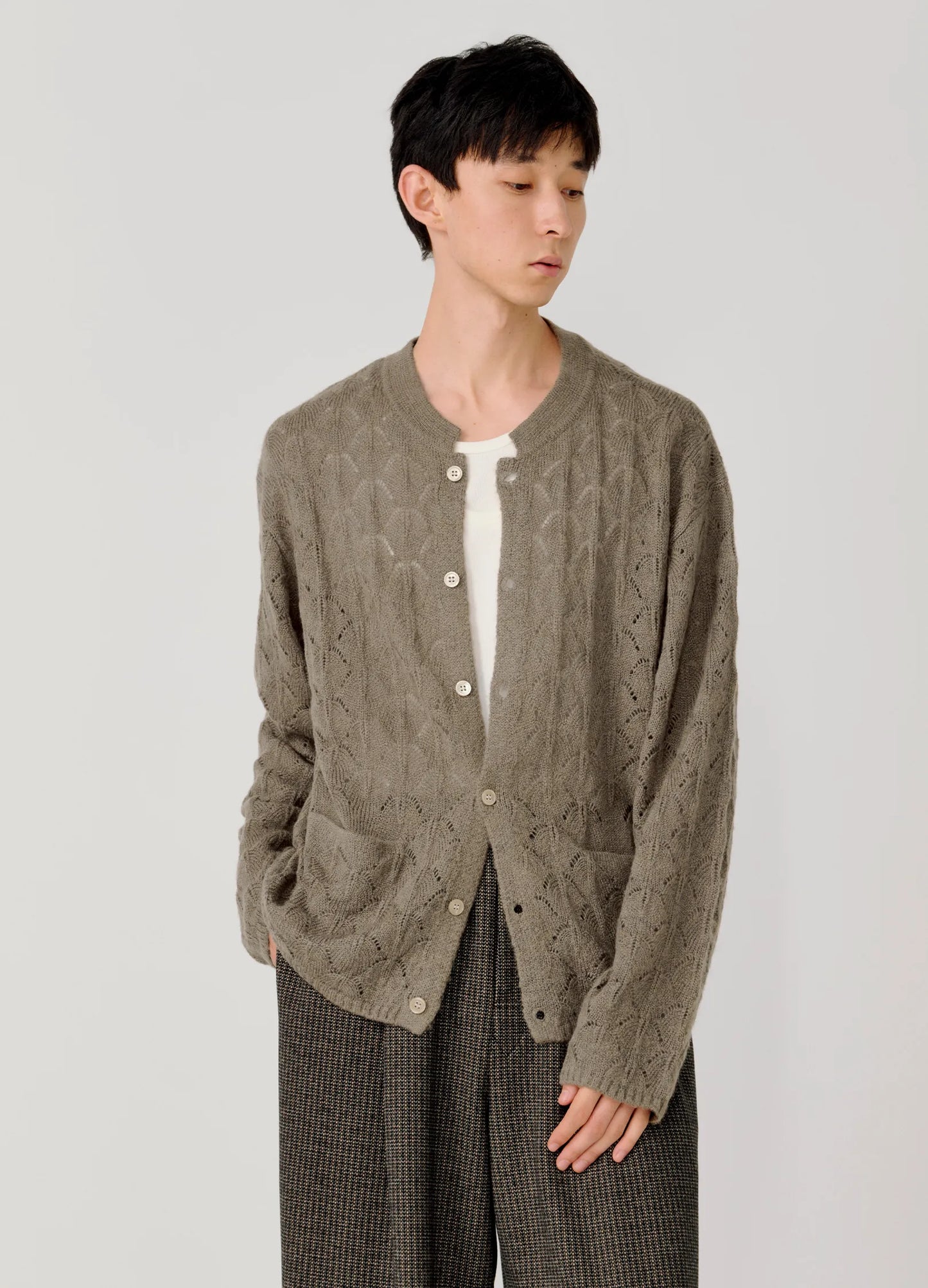 Pattern Wool Cardigan