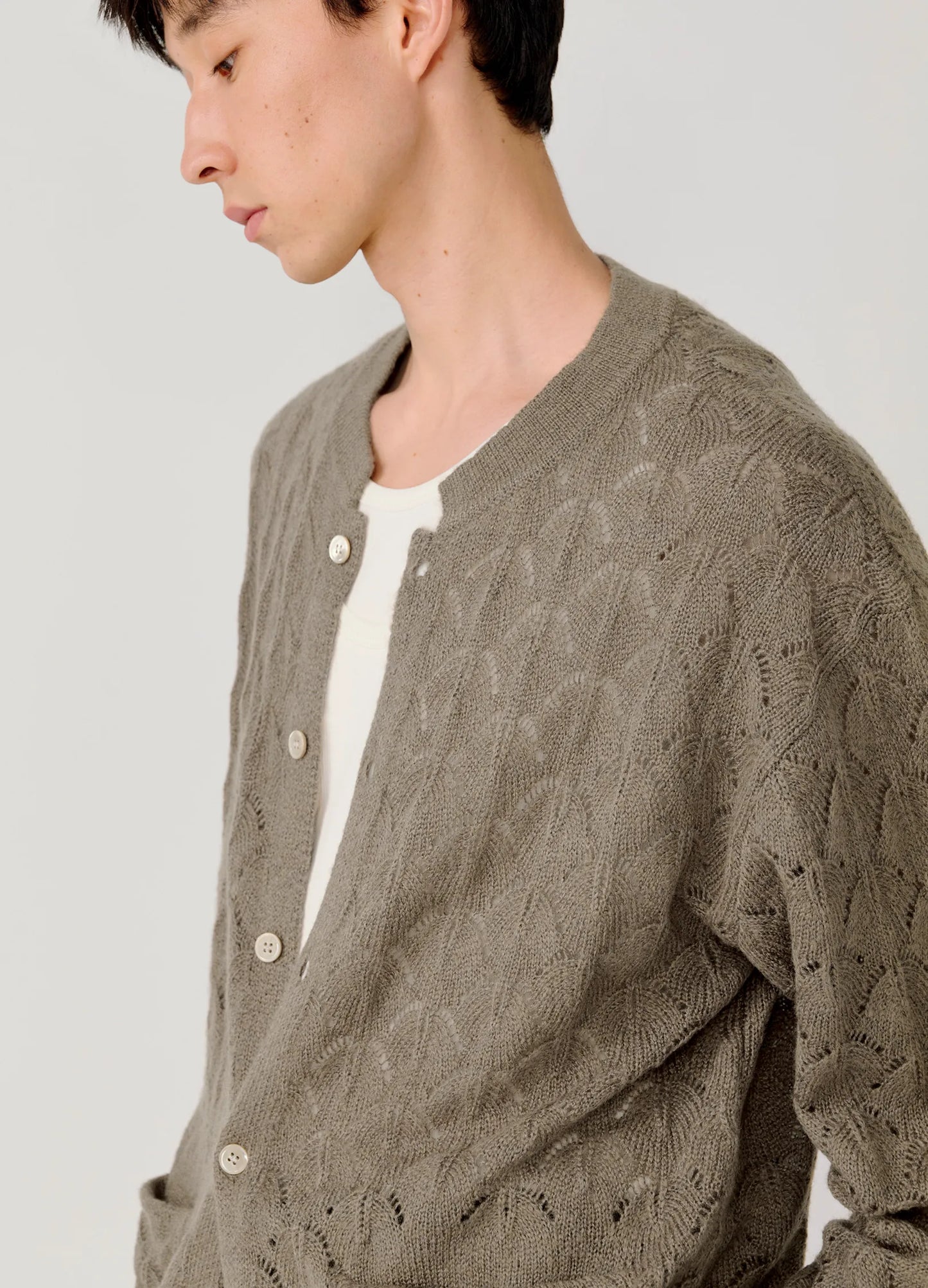 Pattern Wool Cardigan