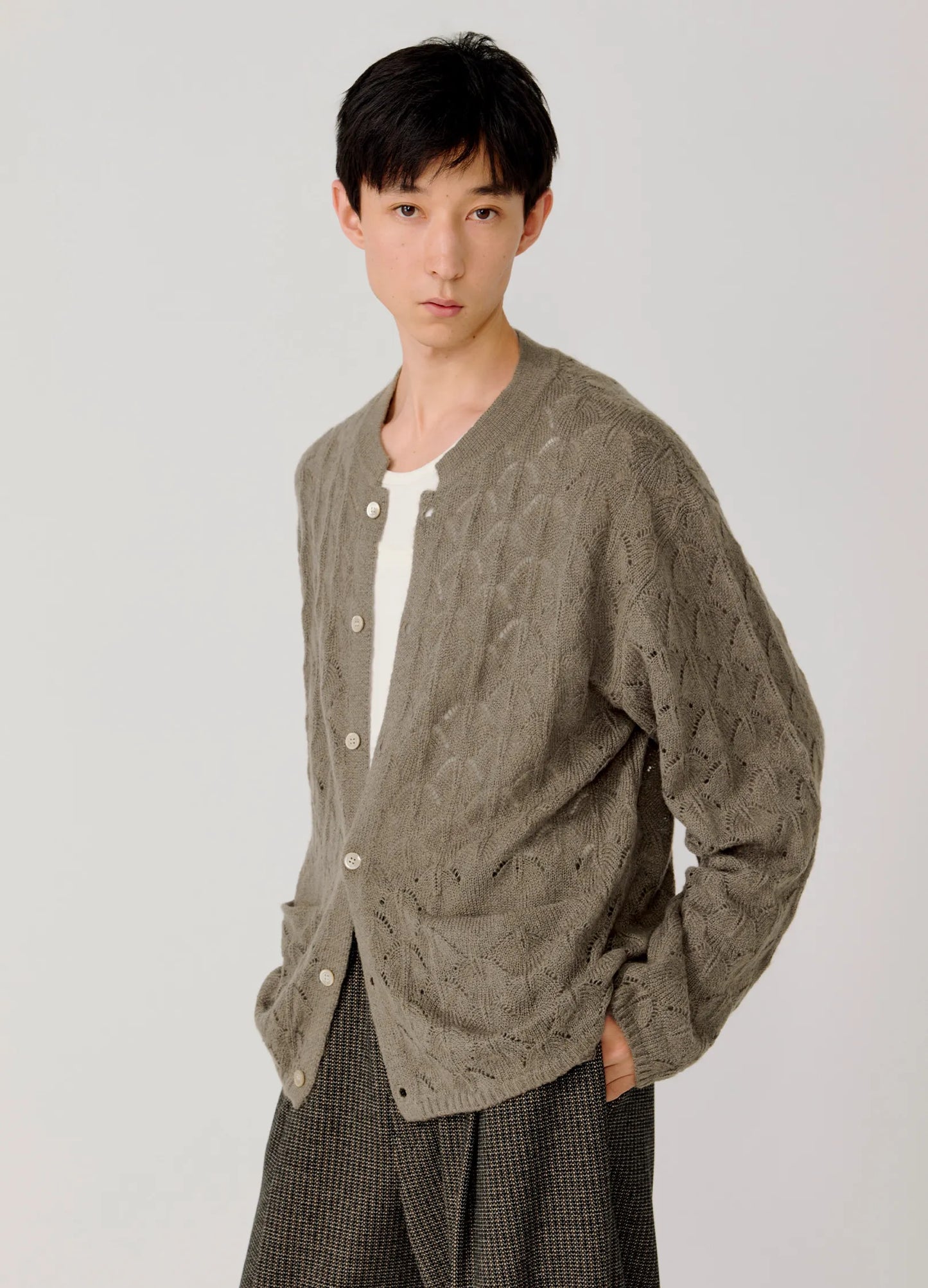 Pattern Wool Cardigan