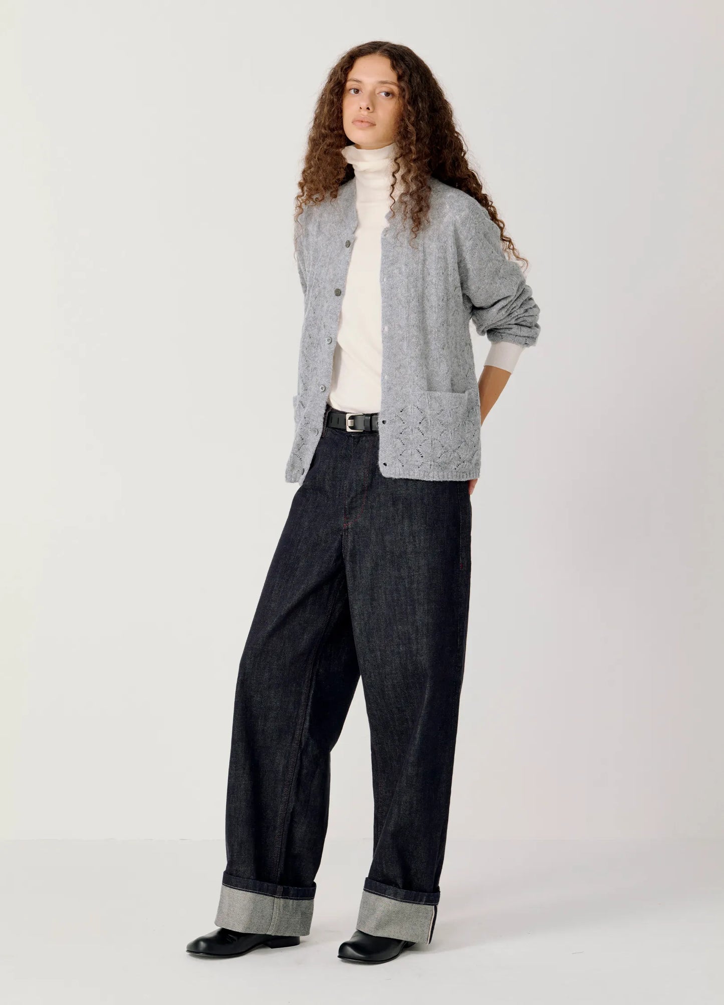 Pattern Wool Cardigan