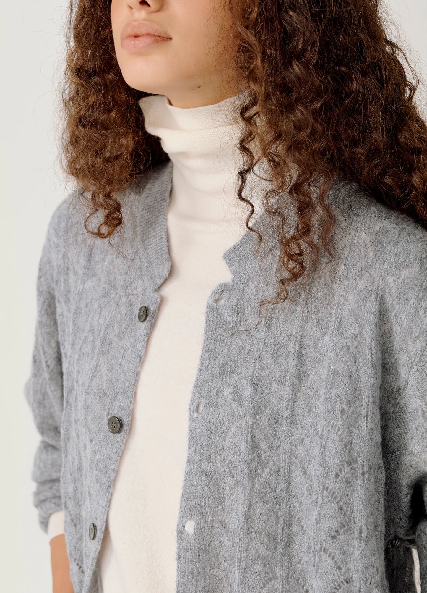 Pattern Wool Cardigan