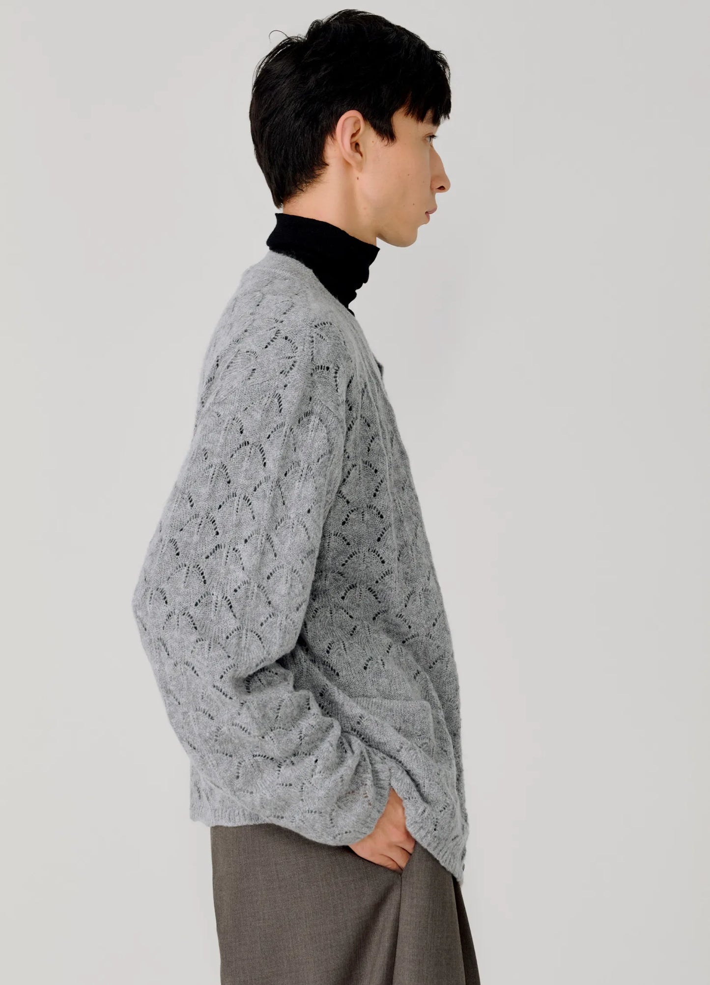 Pattern Wool Cardigan