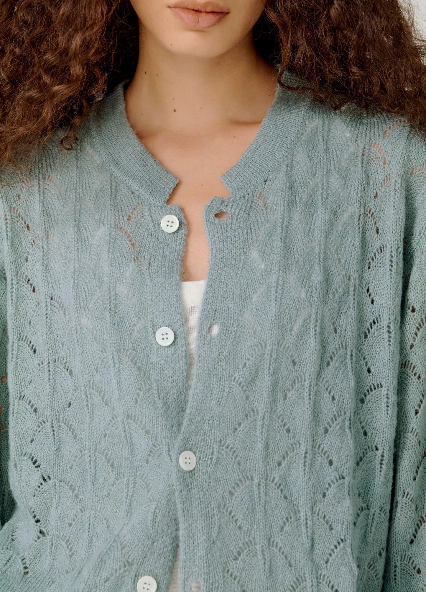 Pattern Wool Cardigan