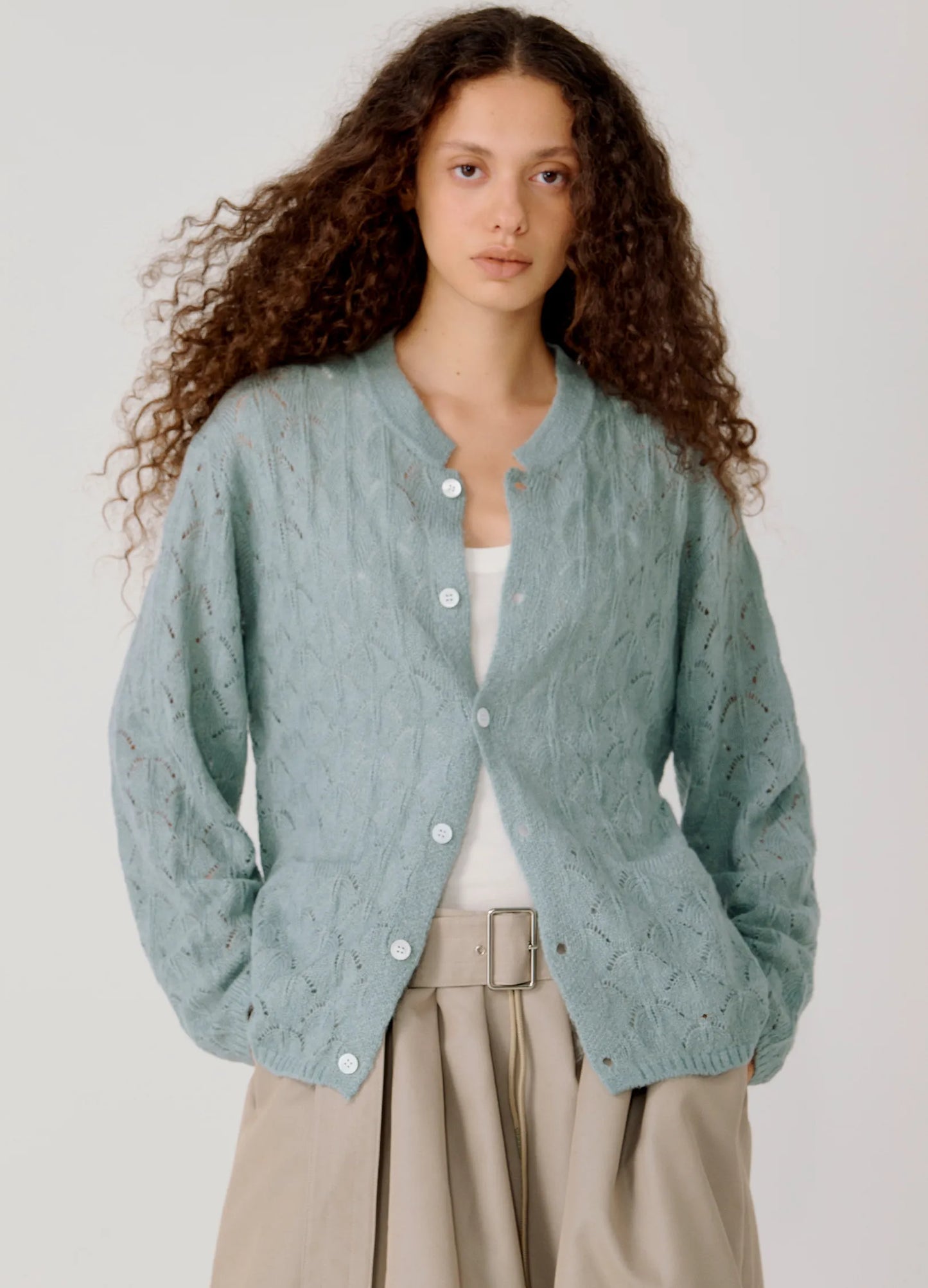 Pattern Wool Cardigan