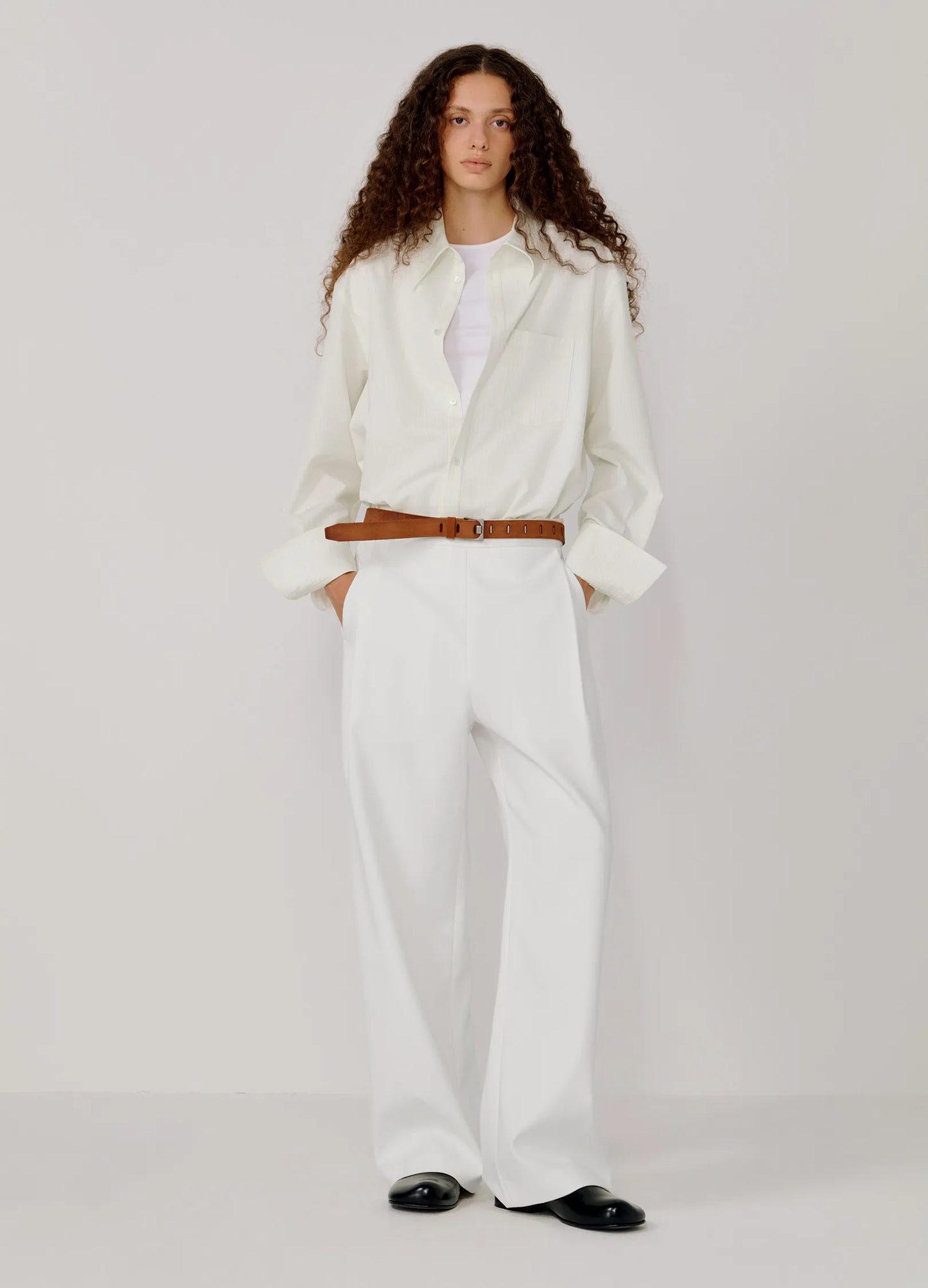 Pinstripe Extended Shirt