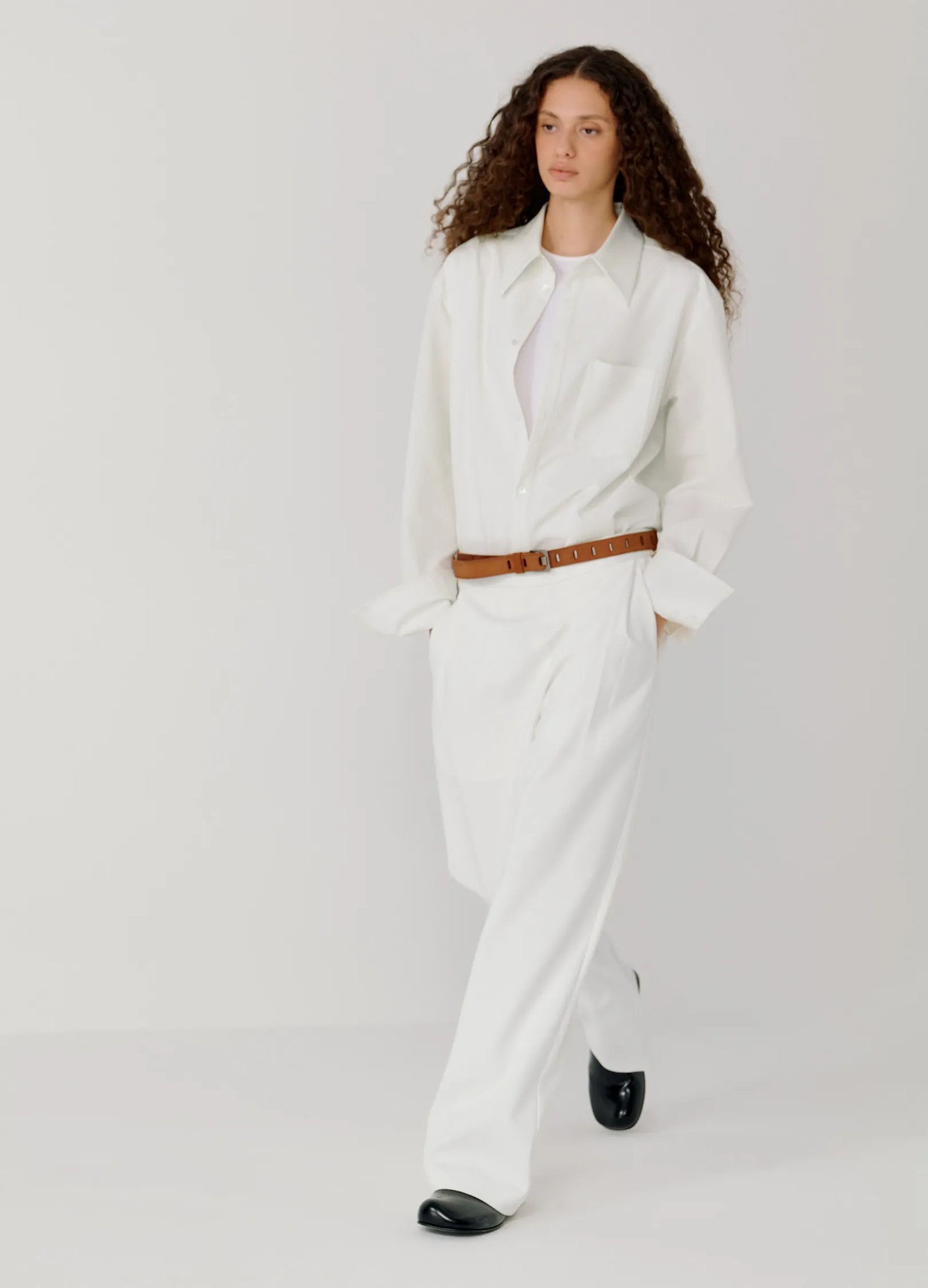 Pinstripe Extended Shirt