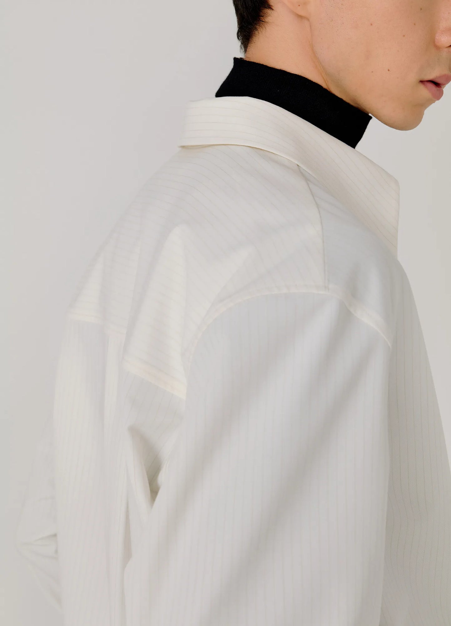 Pinstripe Extended Shirt
