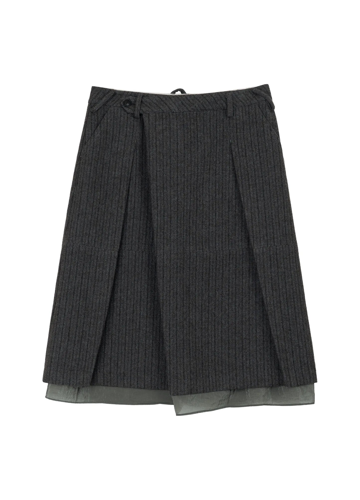 Pinstripe Wool Skirt