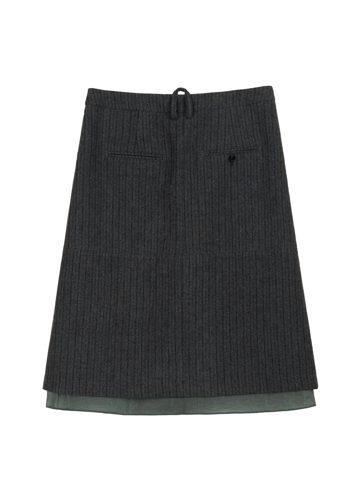 Pinstripe Wool Skirt