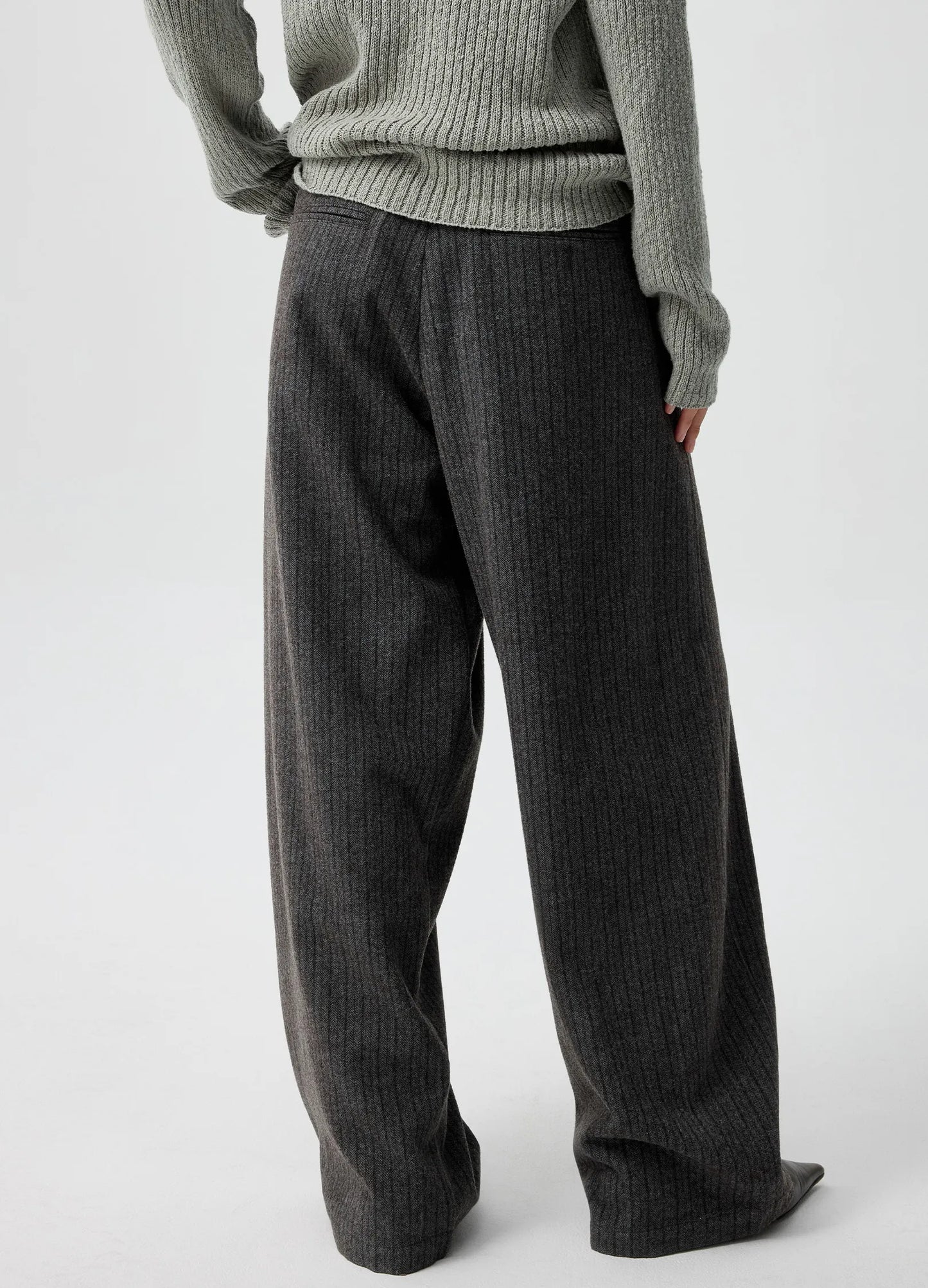 Pinstripe Wool Trousers