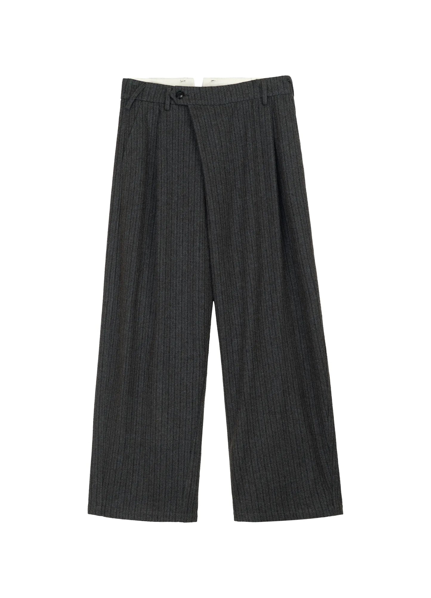 Pinstripe Wool Trousers