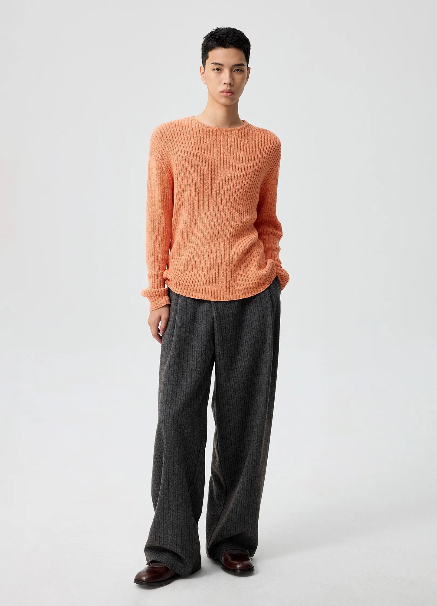 Pinstripe Wool Trousers