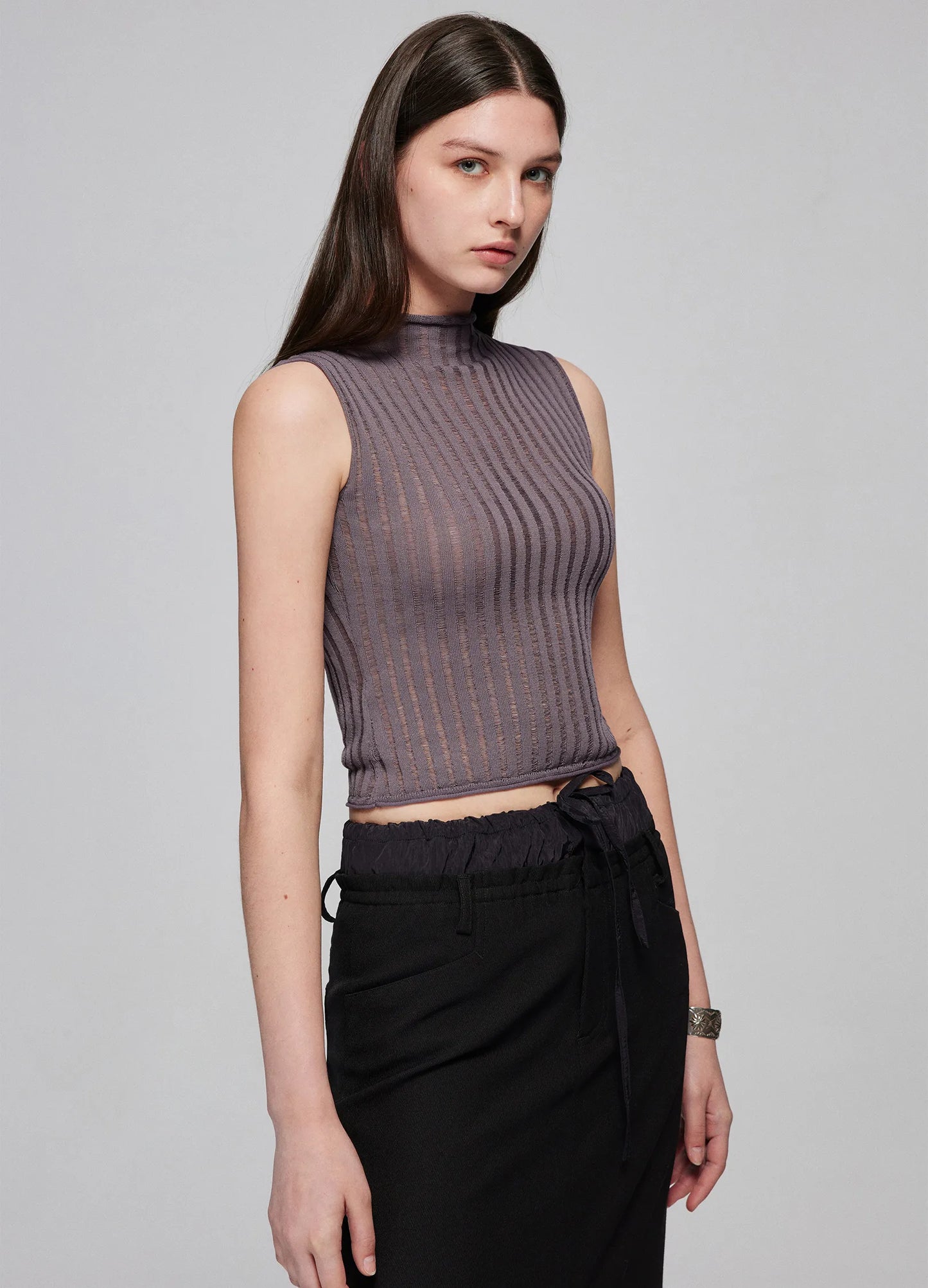 Pinstripe Fitted Top