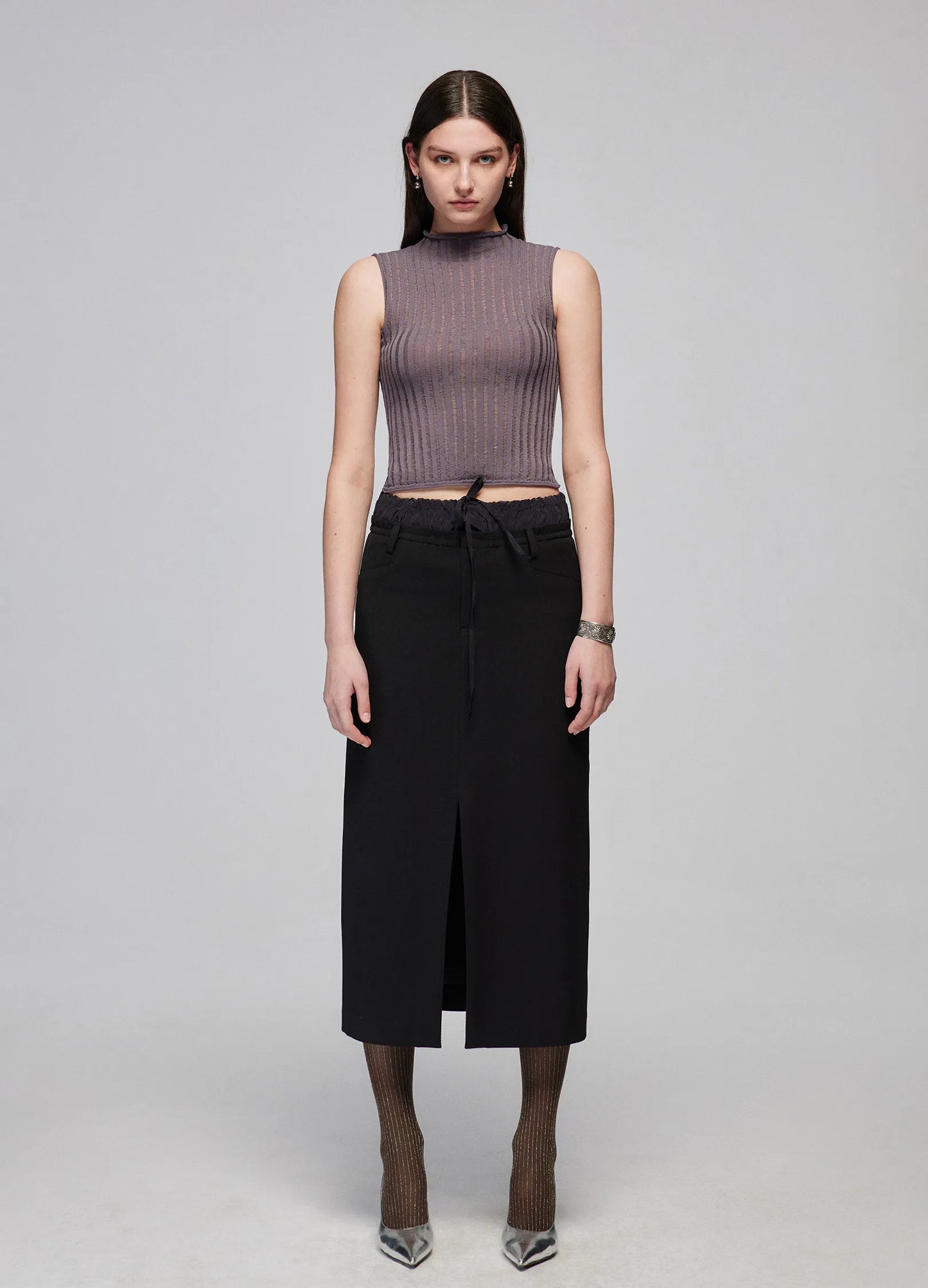 Pinstripe Fitted Top