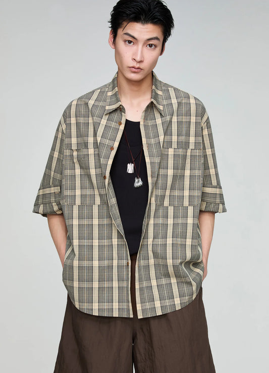 Plaid Double Patch Shirt