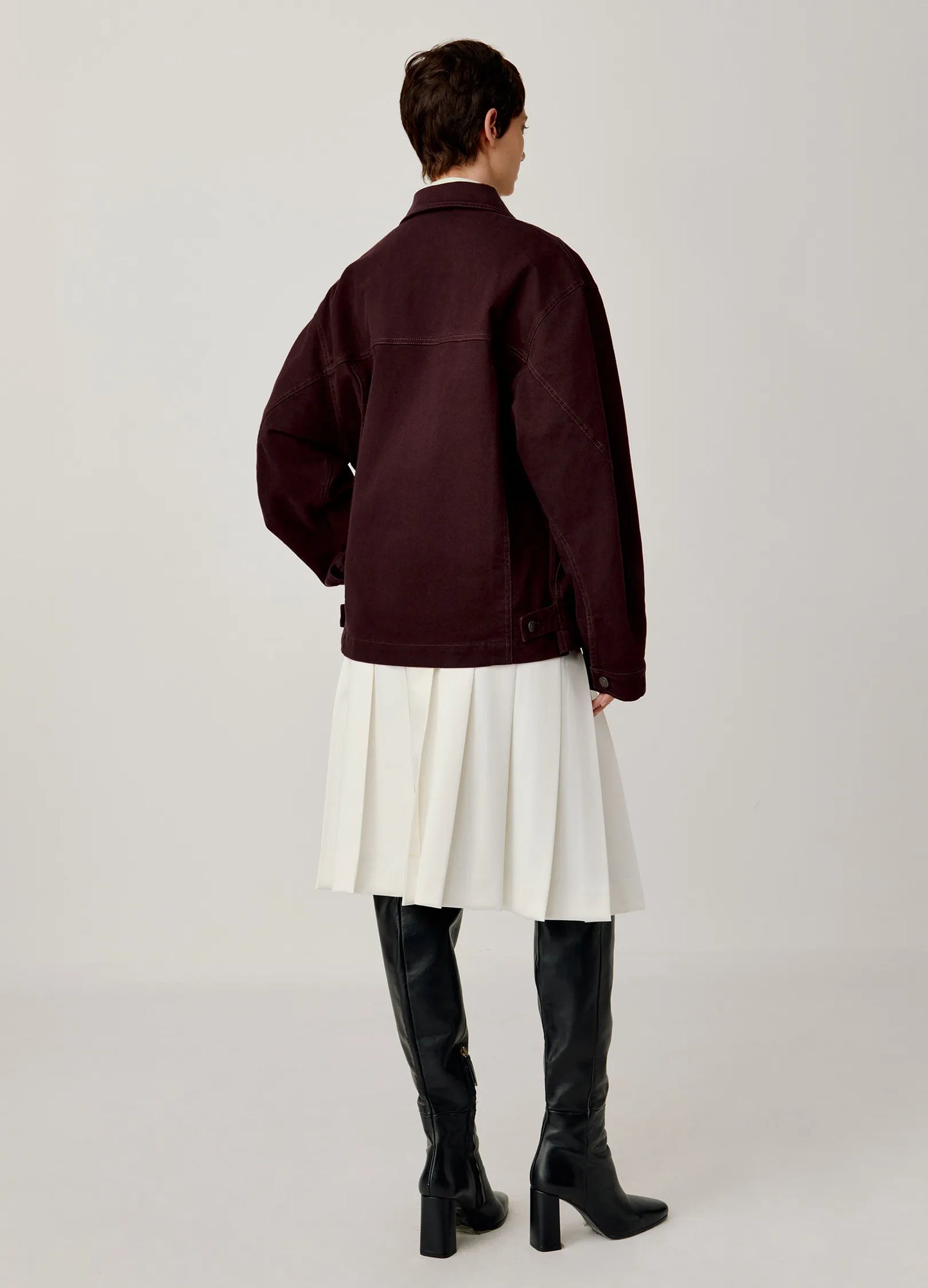 Pleated A-line Skirt