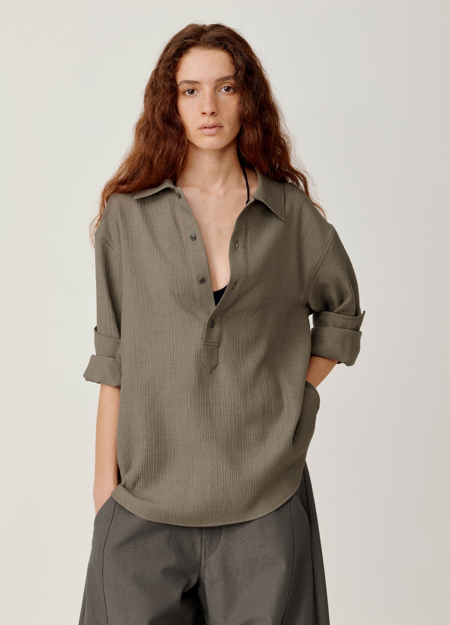 Pleated Casual Shirt