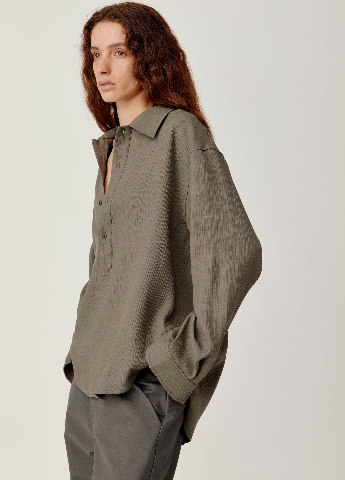 Pleated Casual Shirt