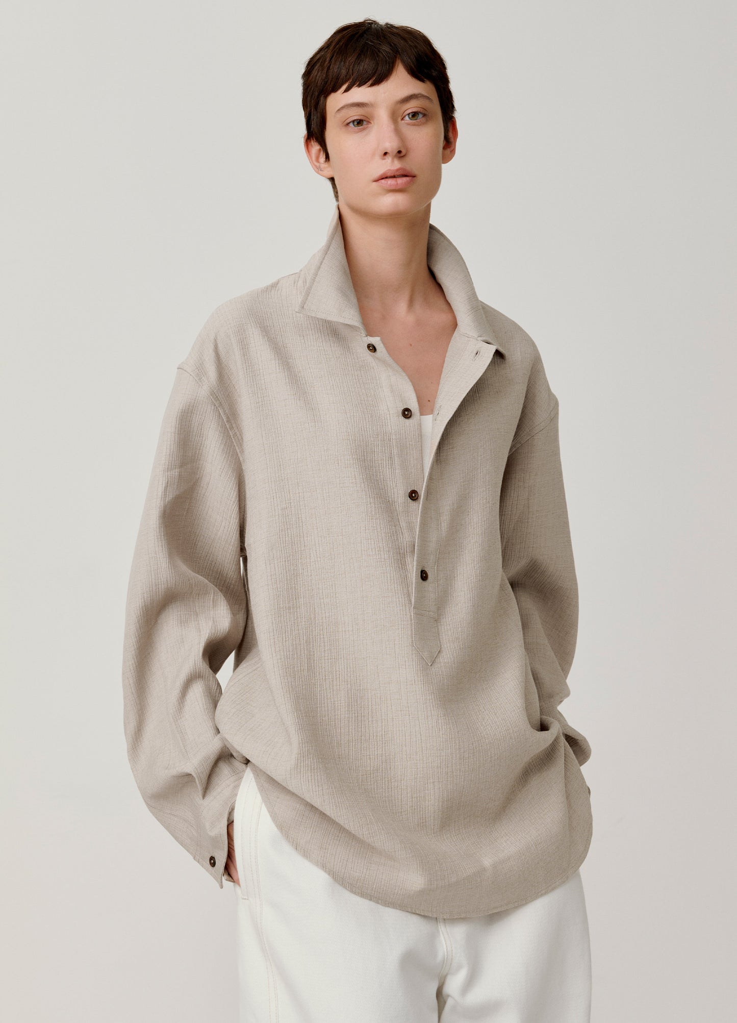 Pleated Casual Shirt