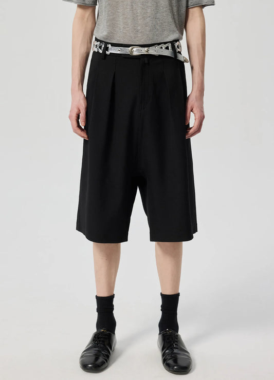 Pleated Drop Shorts
