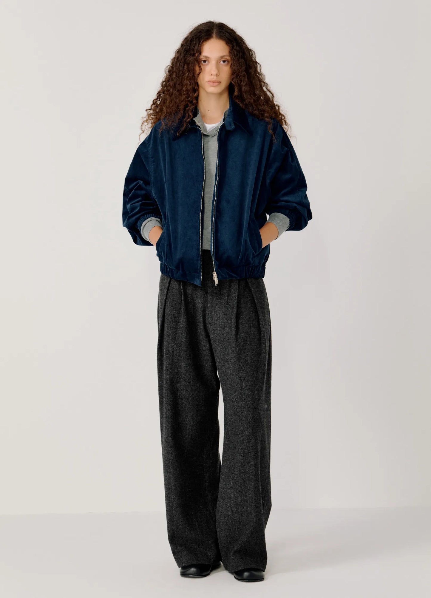 Pleated Knit Trousers