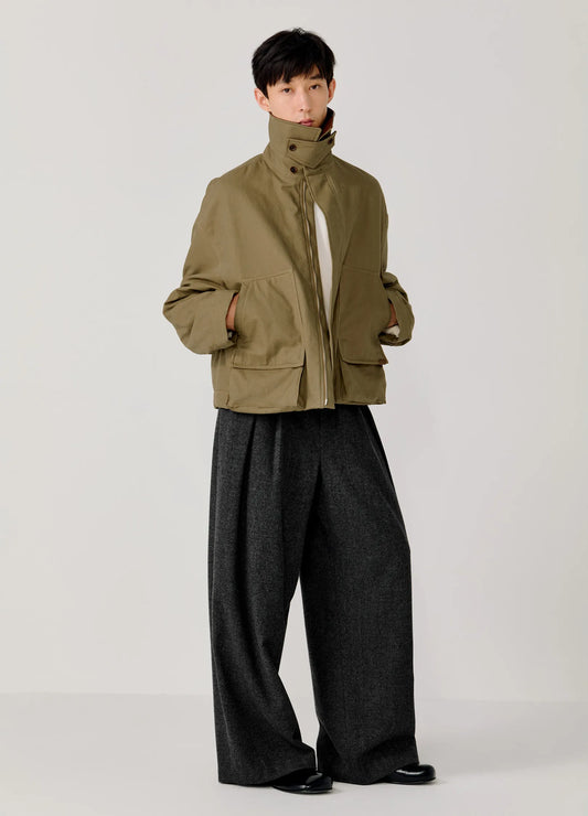 Pleated Knit Trousers