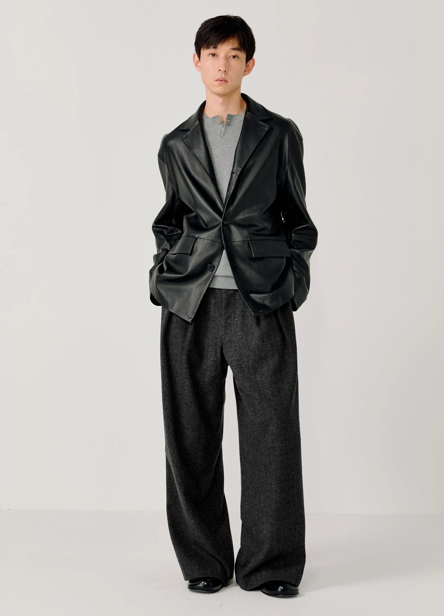 Pleated Knit Trousers