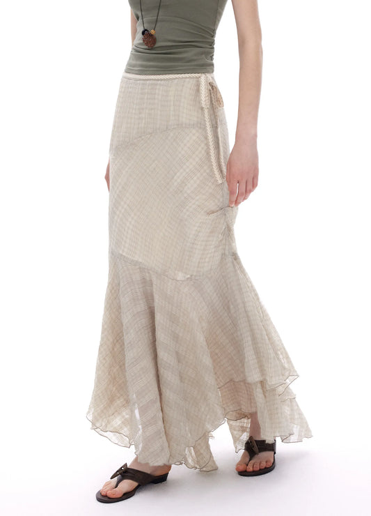 Pleated Maxi Skirt