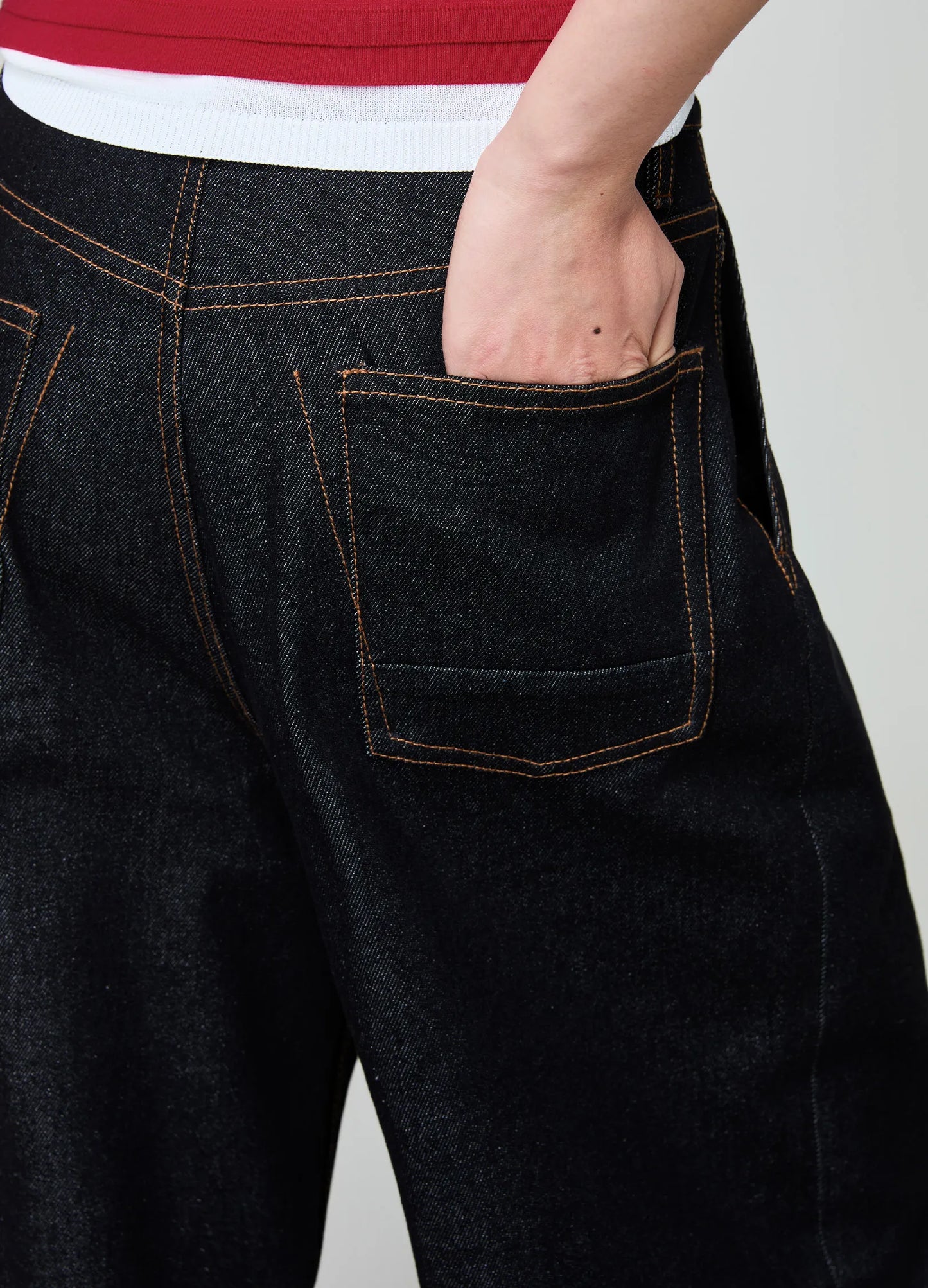 Pleated Wide Denims