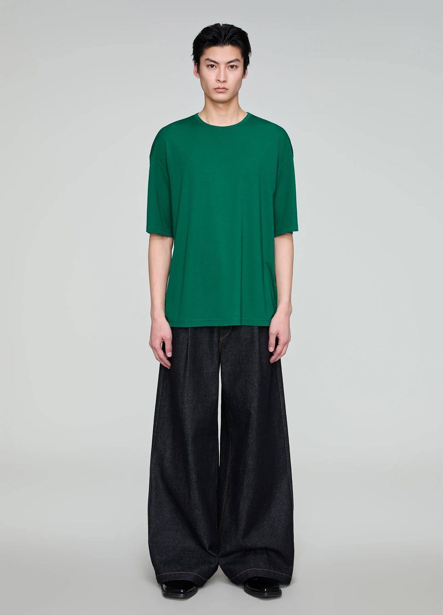 Pleated Wide Denims