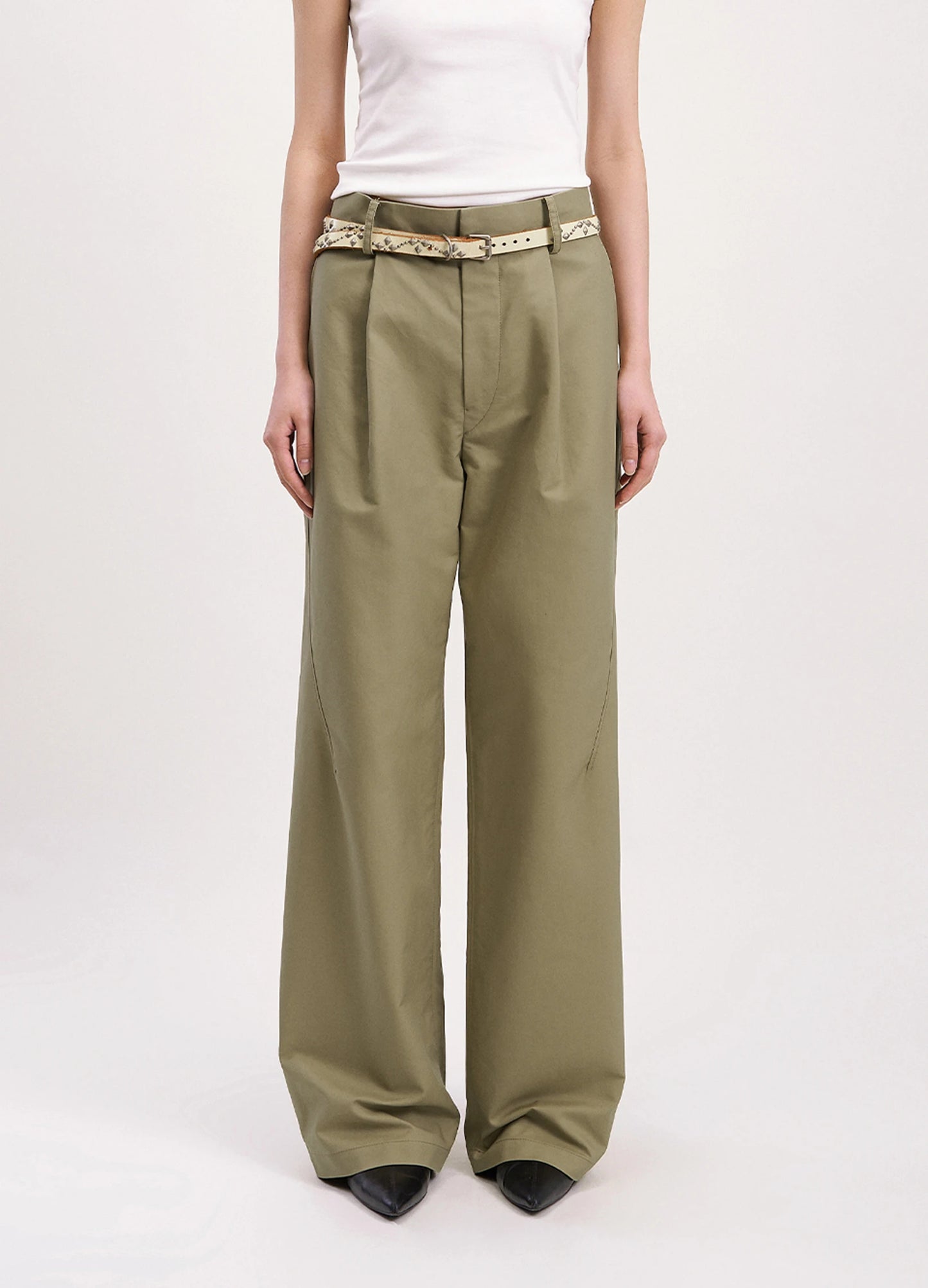 Pleated Chino Trousers