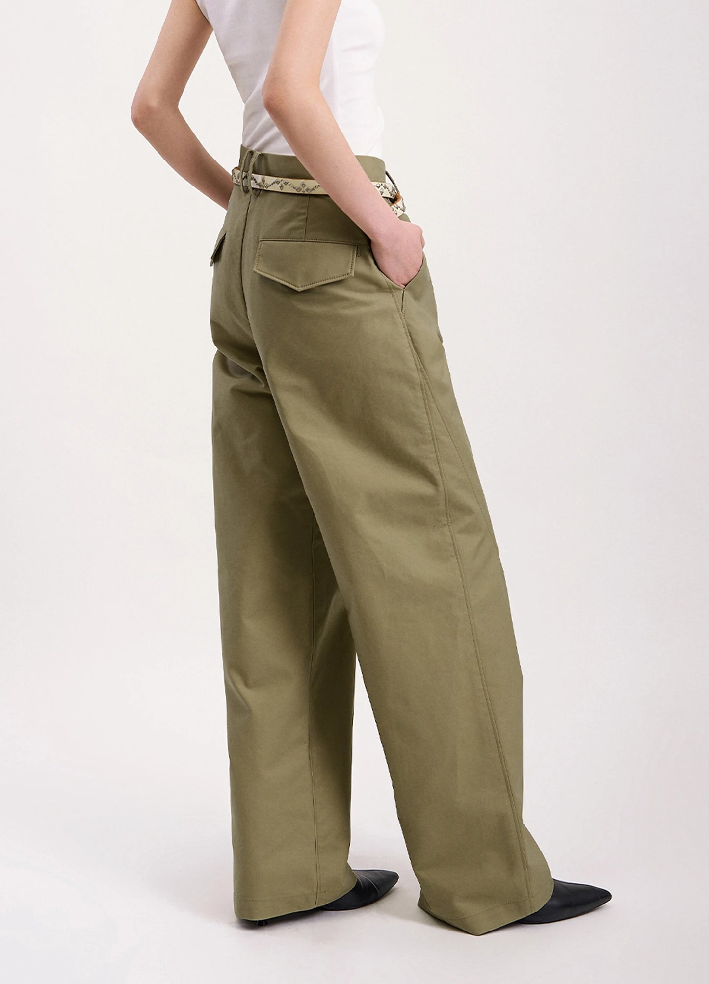 Pleated Chino Trousers