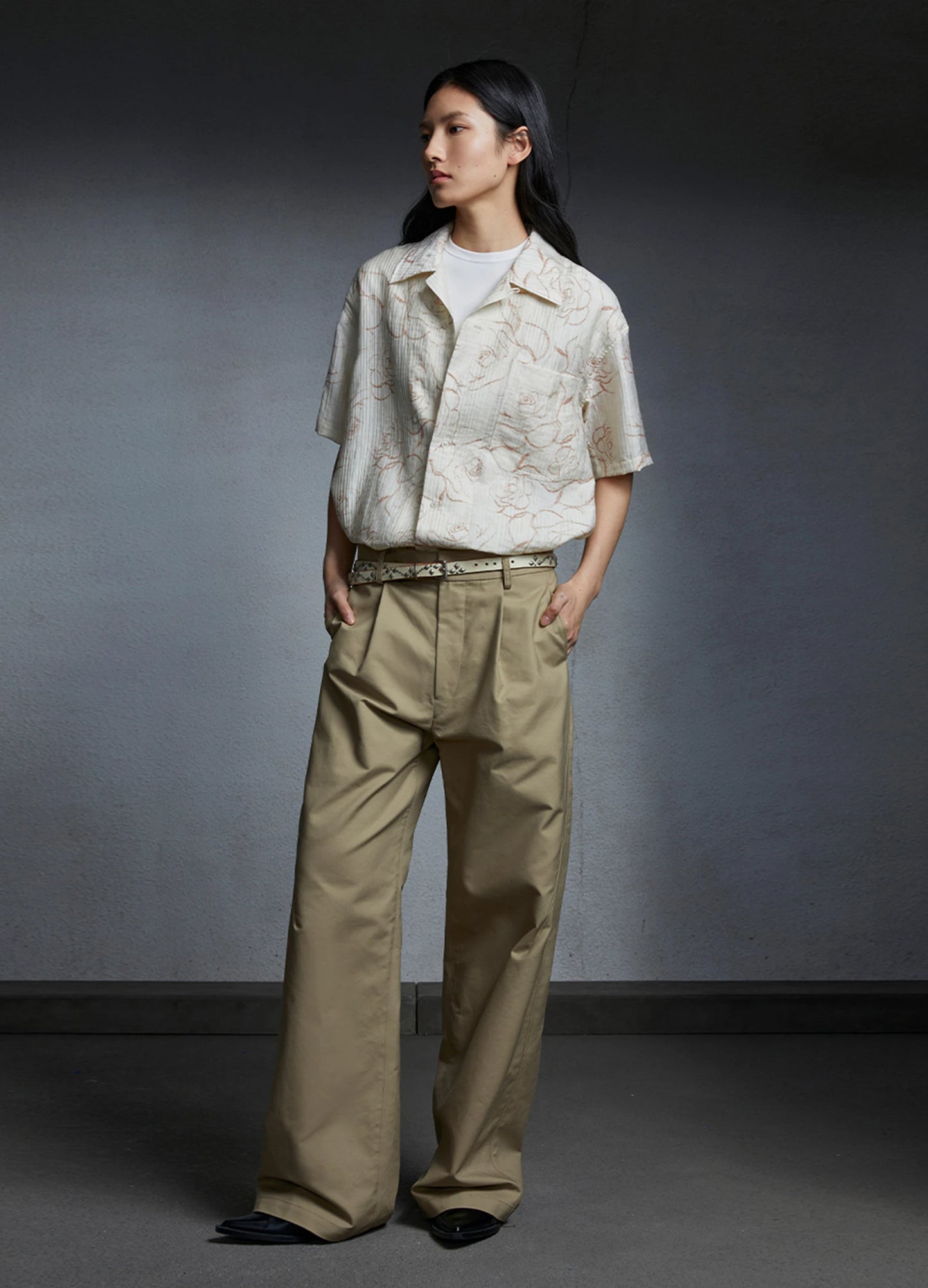Pleated Chino Trousers