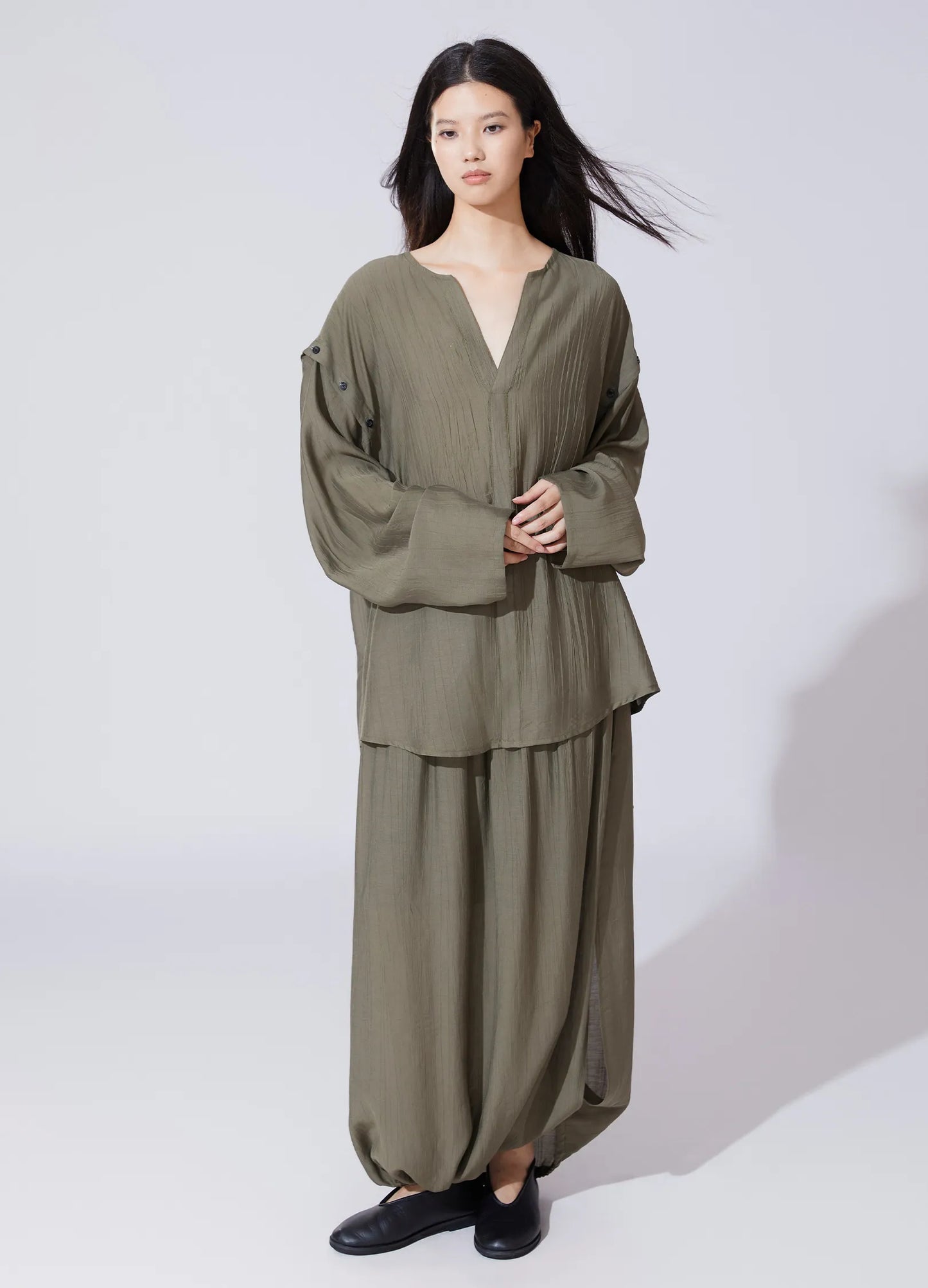 Pleated Detachable Shirt