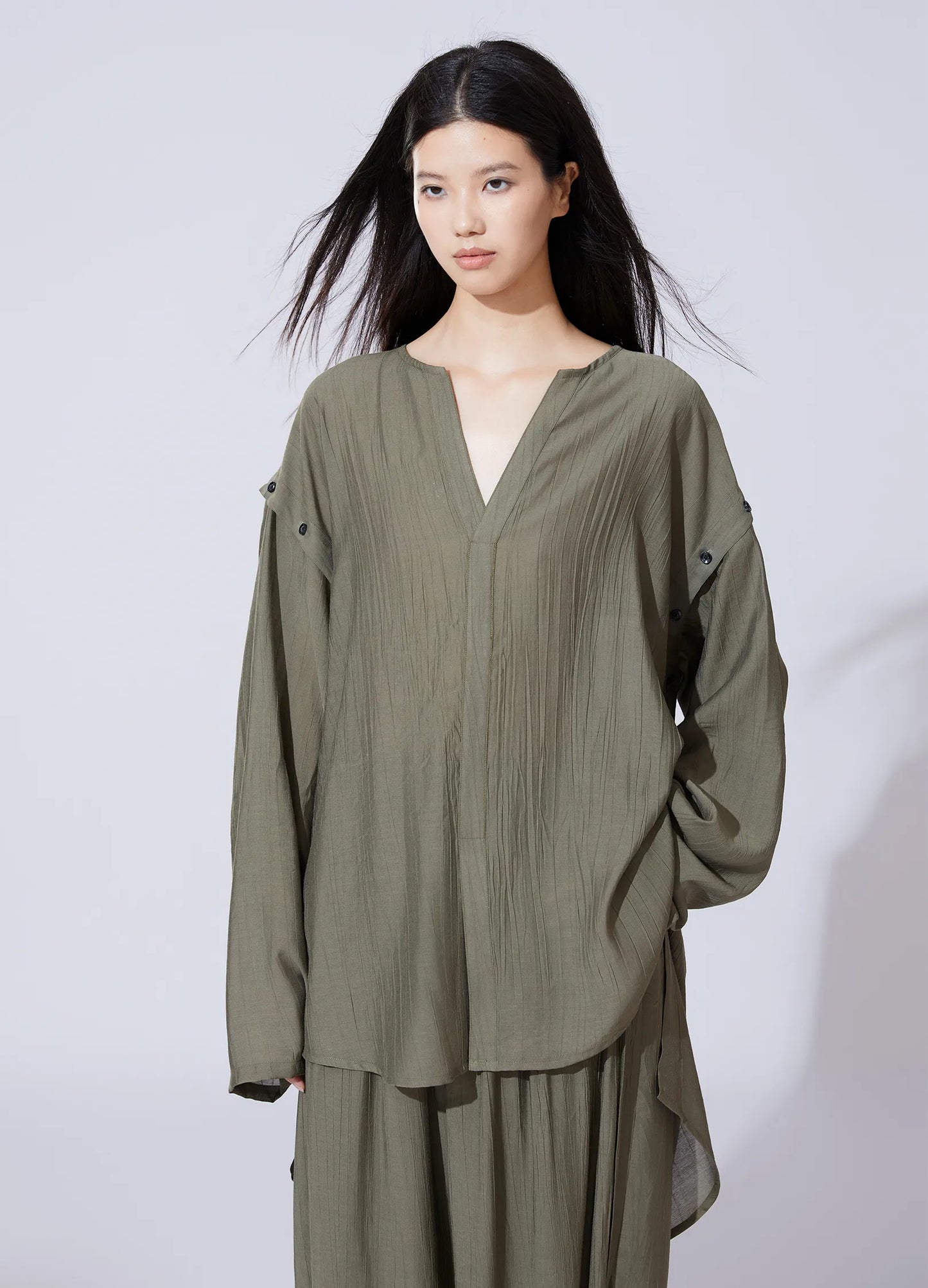 Pleated Detachable Shirt