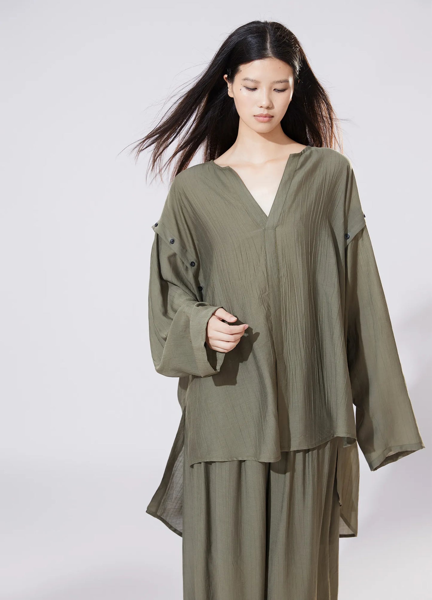 Pleated Detachable Shirt