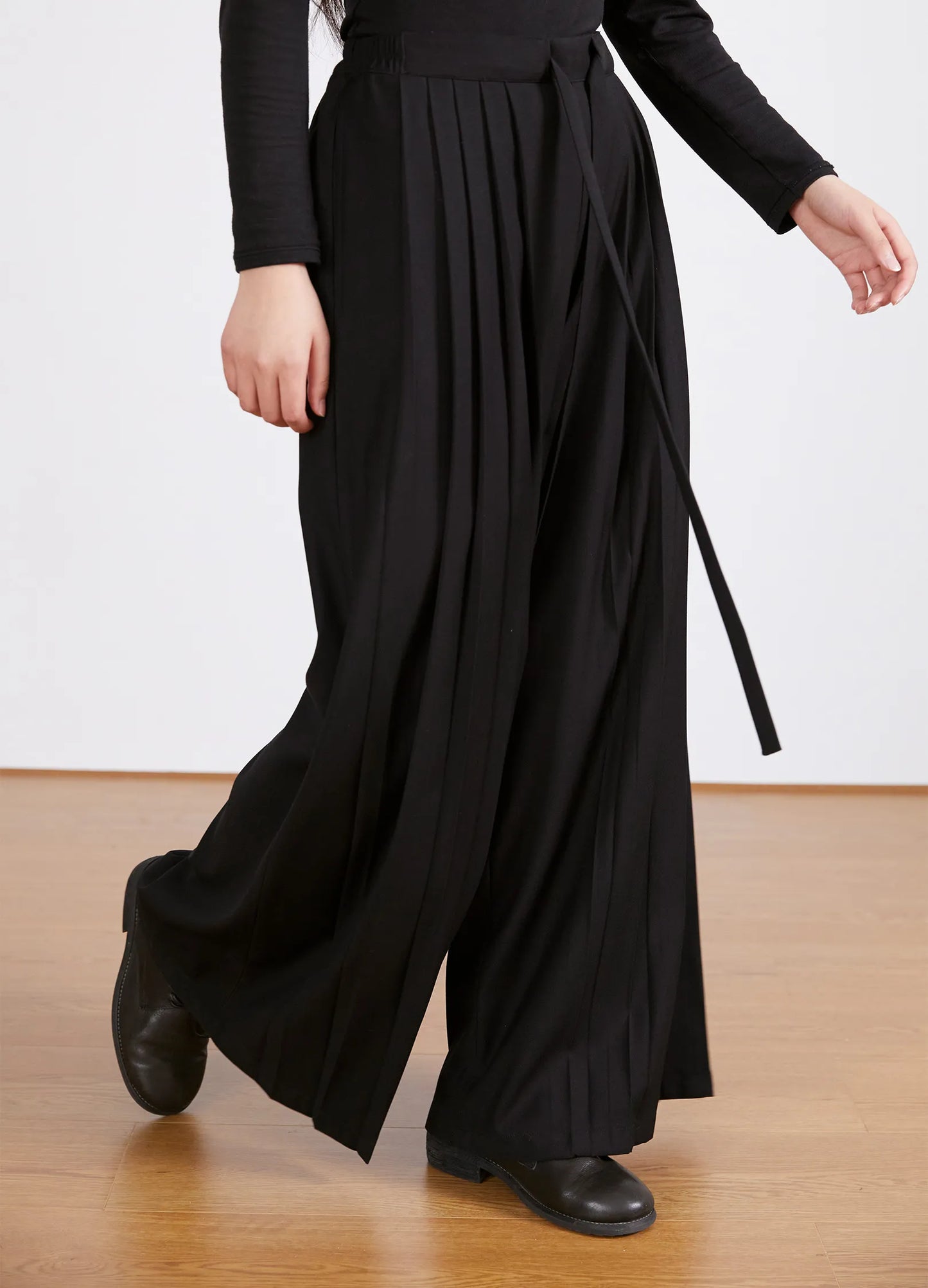 Pleated Wide Leg Trousers