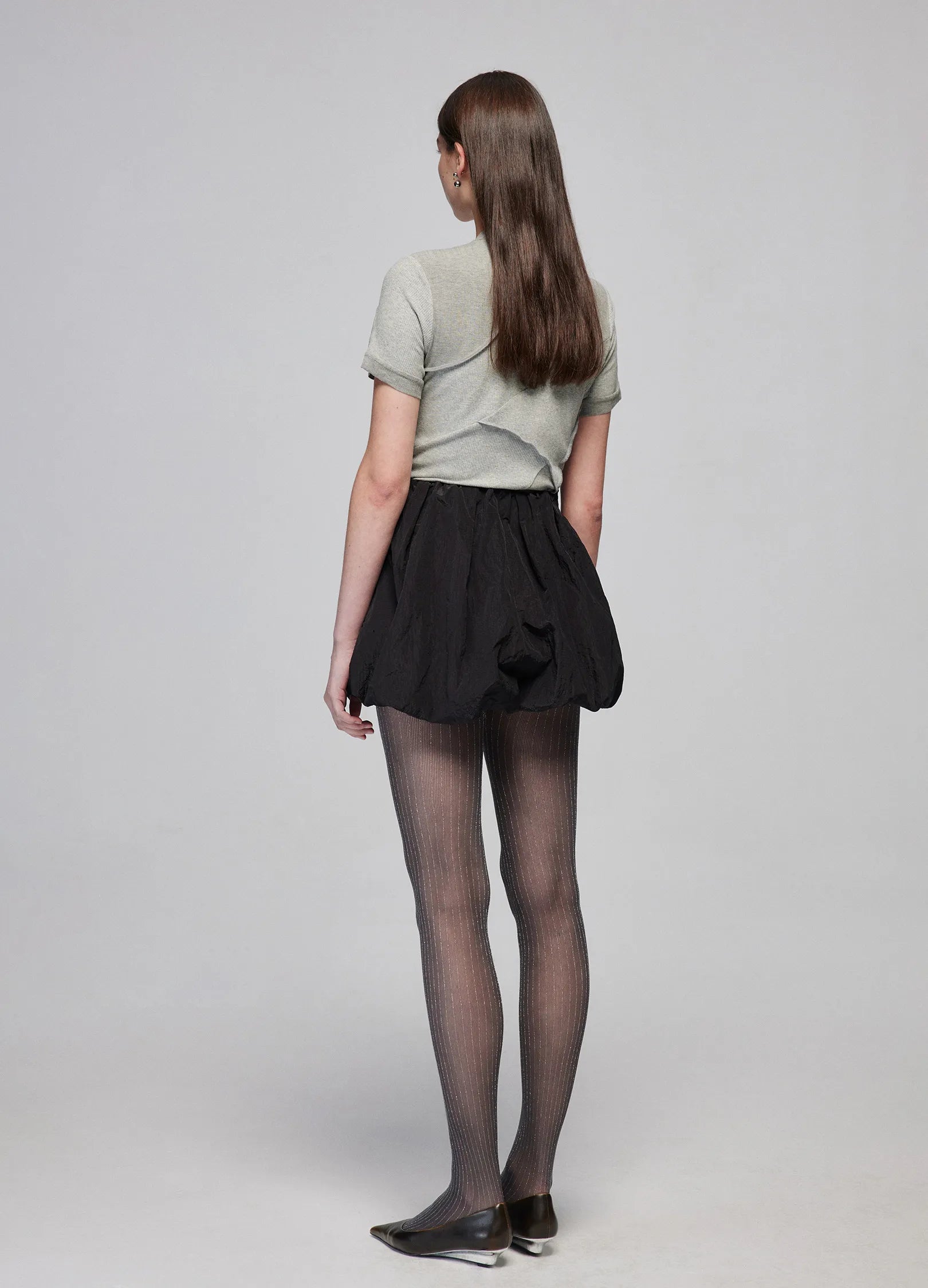 Puff Pleated Skirt