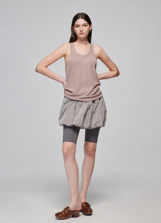 Puff Pleated Skirt