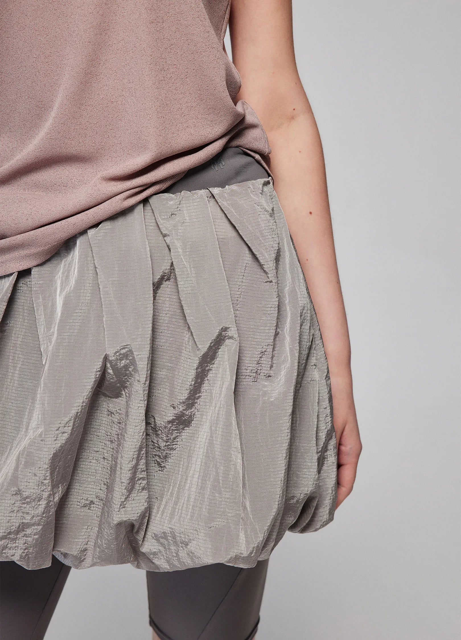 Puff Pleated Skirt