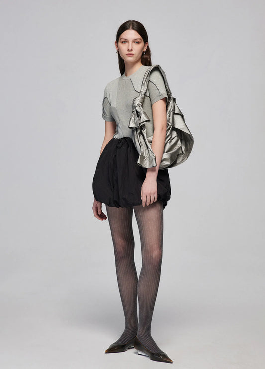 Puff Pleated Skirt