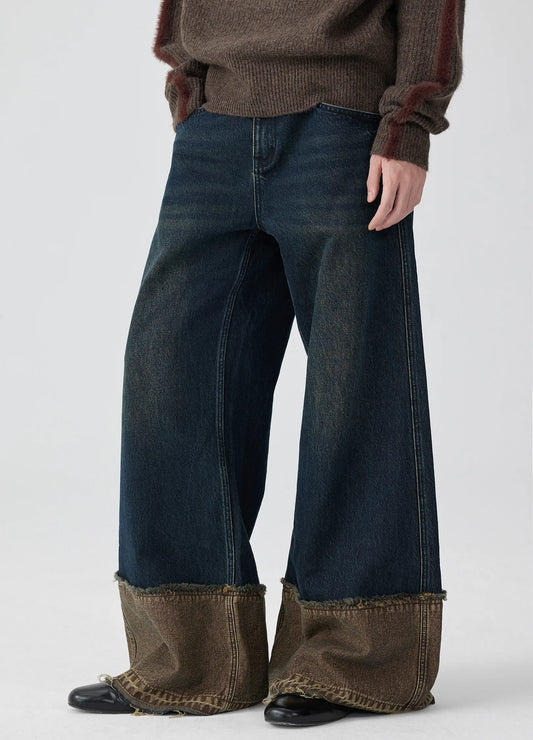 Raw Edge Cuff Denim