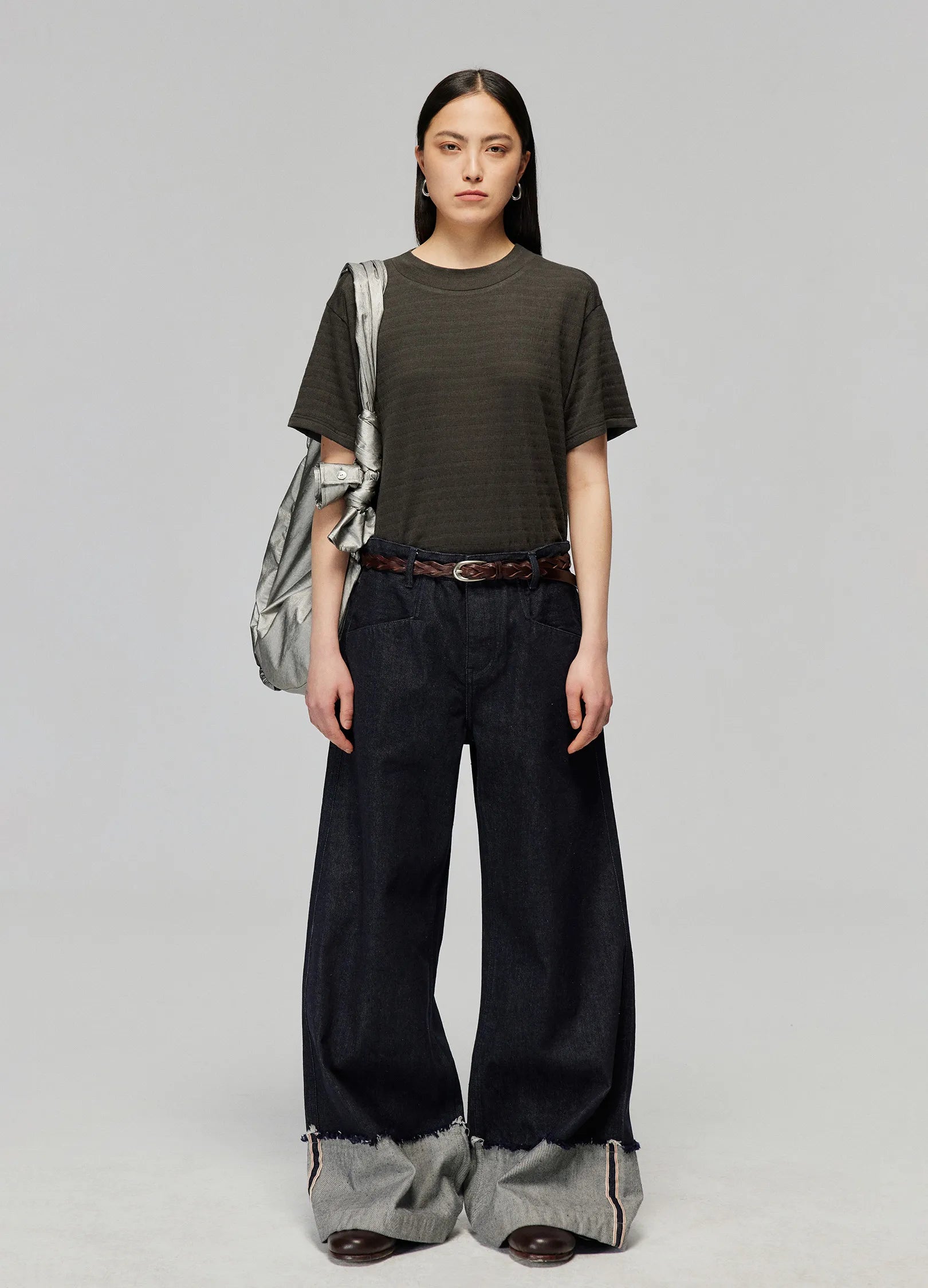 【新品未使用】FASHIRU half sleeve denim setup denim setup/2color/2size | F A S H I R U