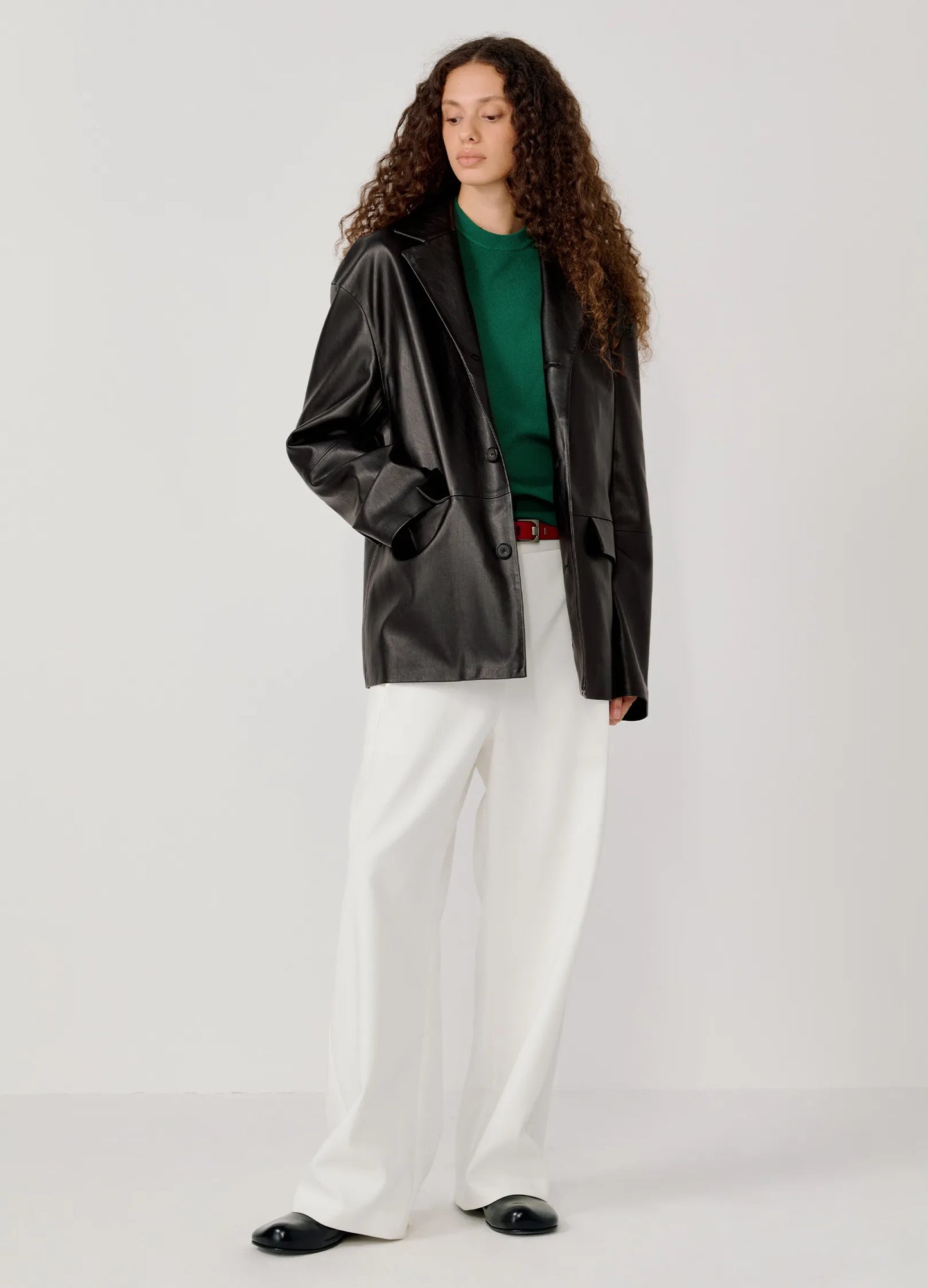 Retro Leather Blazer