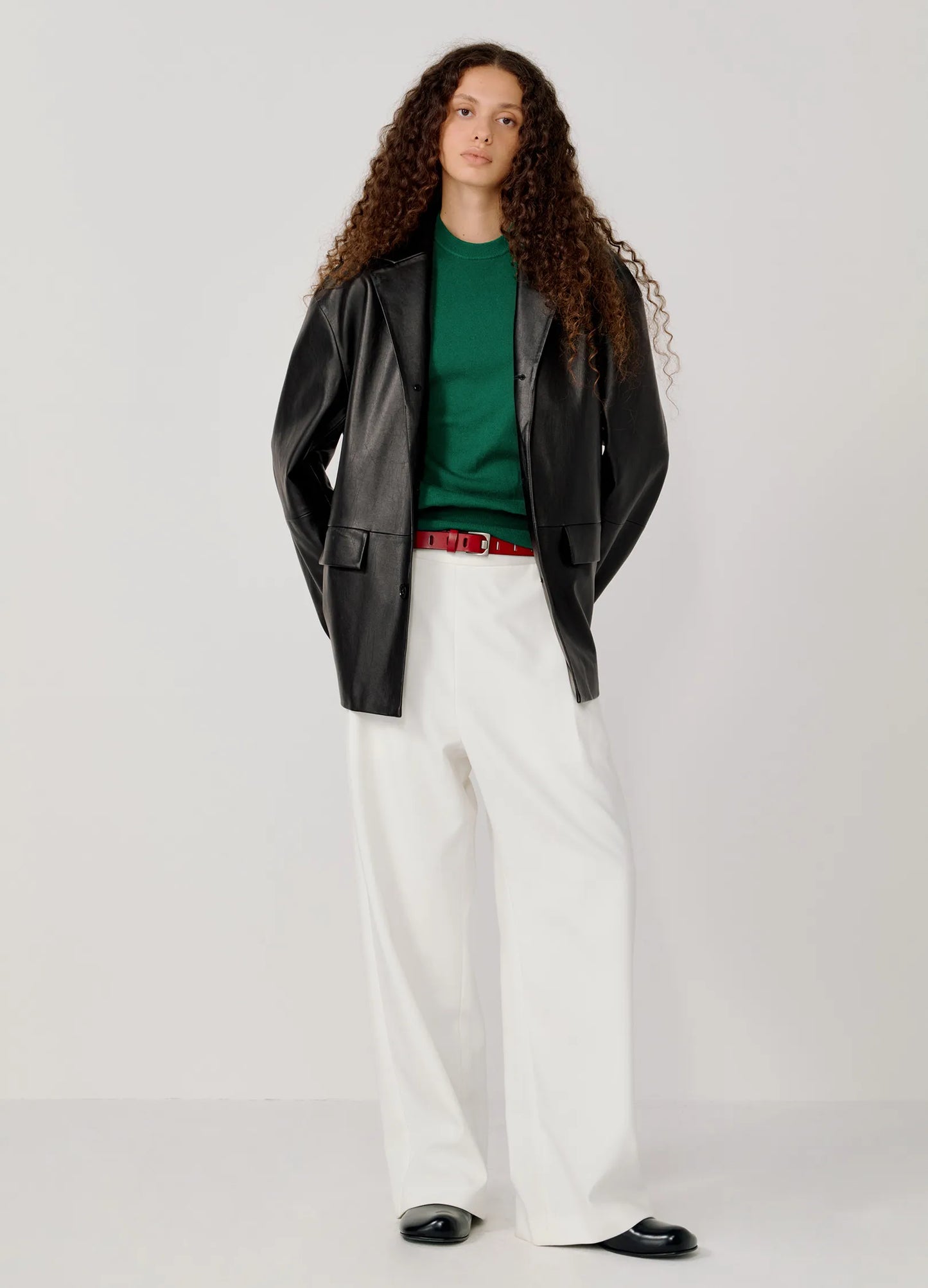 Retro Leather Blazer