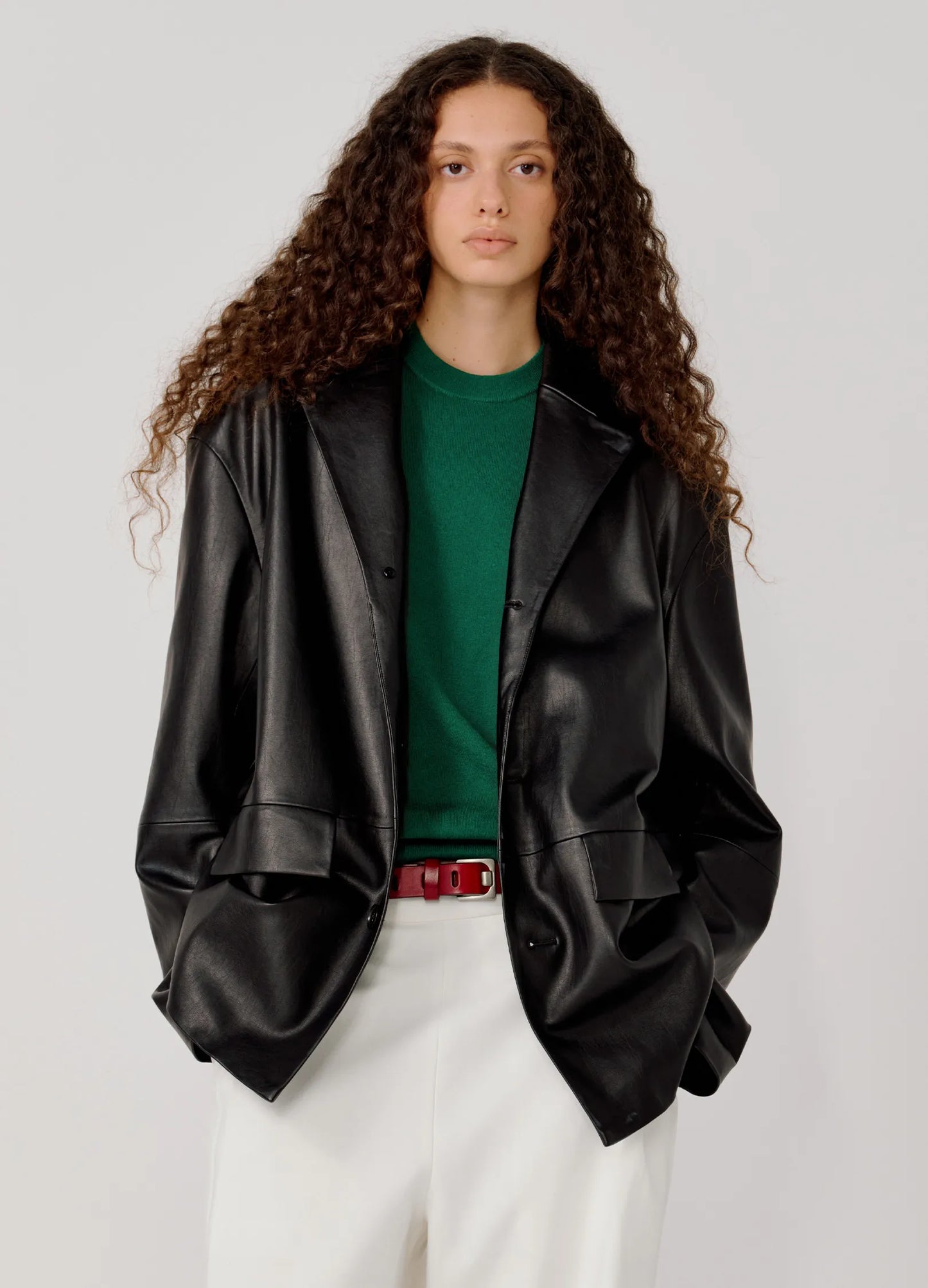 Retro Leather Blazer