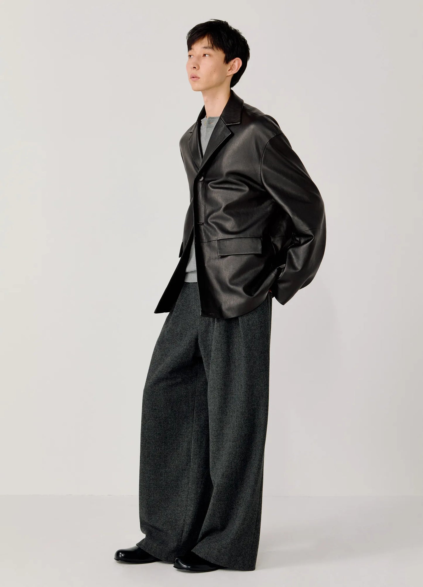 Retro Leather Blazer