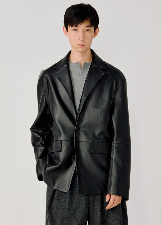 Retro Leather Blazer